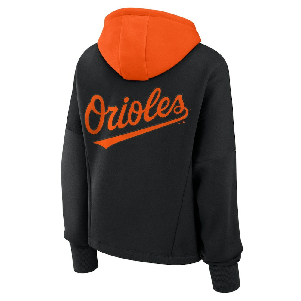 Black Baltimore Orioles Fanatics Women's Oversized Legacy Favorite Spectator Pullover Hoodie