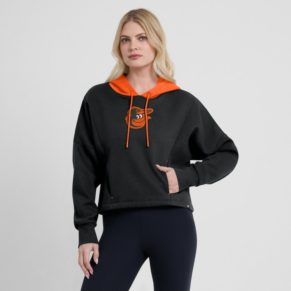 Black Baltimore Orioles Fanatics Women's Oversized Legacy Favorite Spectator Pullover Hoodie