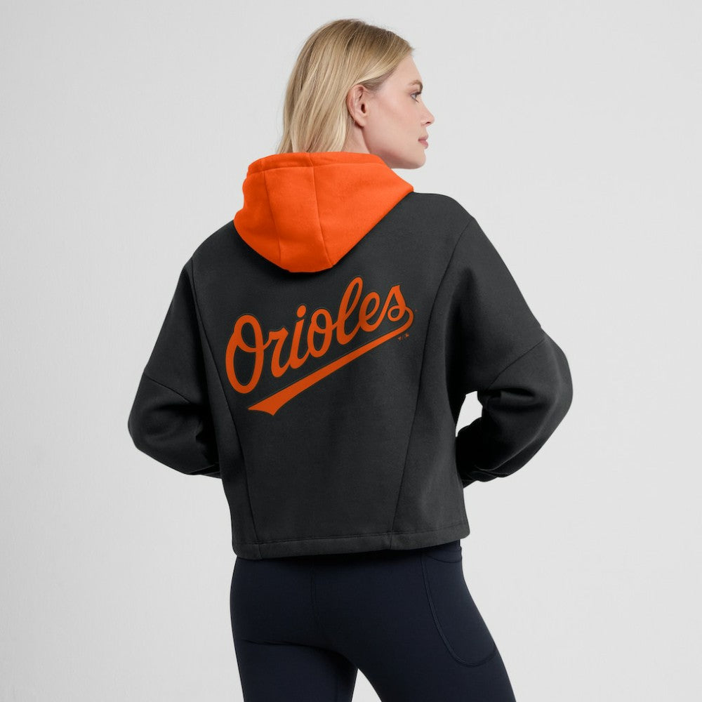 Black Baltimore Orioles Fanatics Women's Oversized Legacy Favorite Spectator Pullover Hoodie