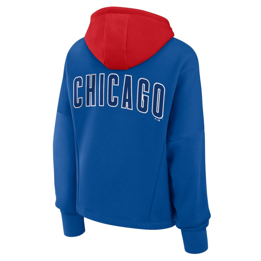 Royal Chicago Cubs Fanatics Women's Oversized Legacy Favorite Spectator Pullover Hoodie