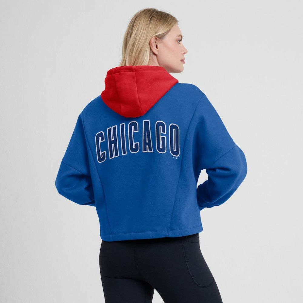 Royal Chicago Cubs Fanatics Women's Oversized Legacy Favorite Spectator Pullover Hoodie