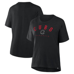 Black Chicago Cubs Fanatics Women's Home Run Legacy T-Shirt