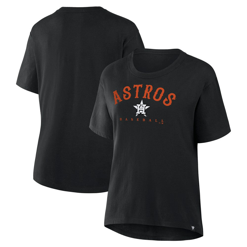 Black Houston Astros Fanatics Women's Relaxed Fit Legacy T-Shirt