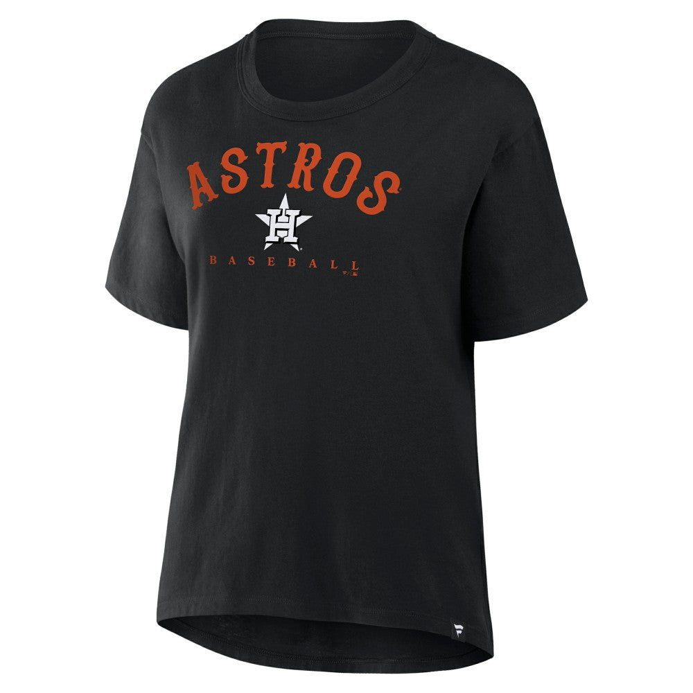 Black Houston Astros Fanatics Women's Relaxed Fit Legacy T-Shirt