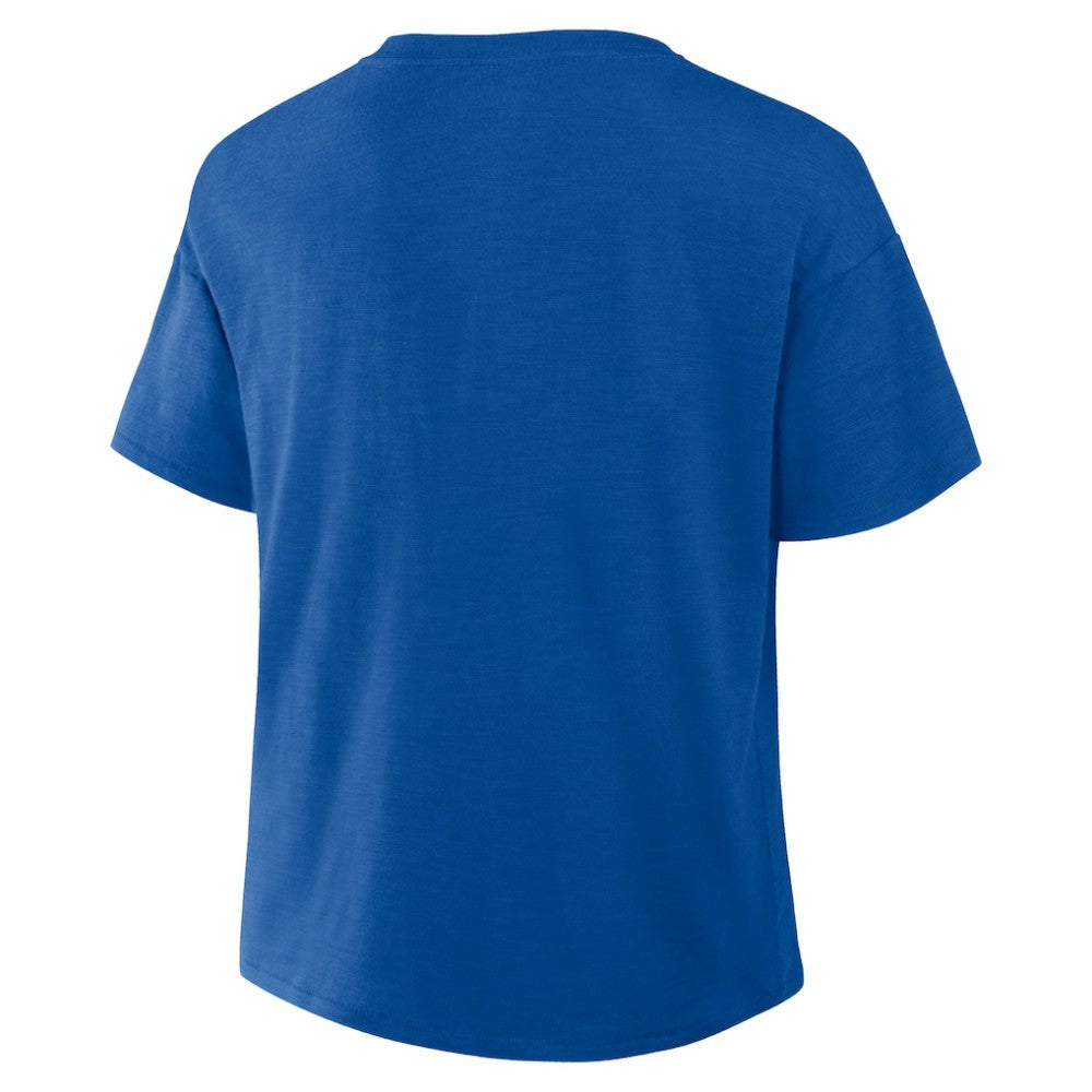 Royal Texas Rangers Fanatics Women's Fan Fave Stadium Slub Boxy T-Shirt