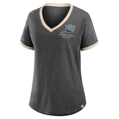 Black Tampa Bay Rays Fanatics Women's Binge Worthy Stadium Slub V-Neck T-Shirt