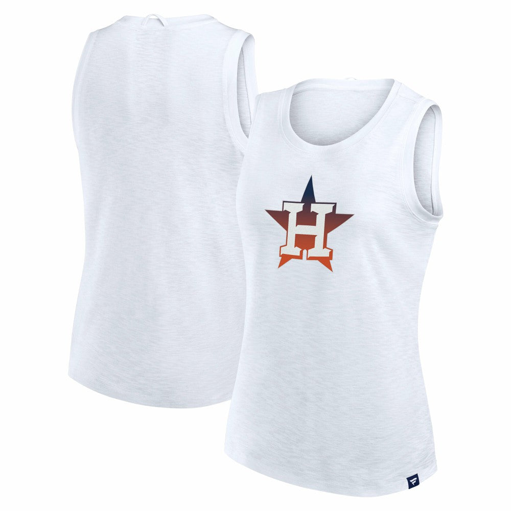 White Houston Astros Fanatics Women's Activate Slub Tank Top