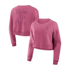 Pink St. Louis Cardinals Fanatics Women's Studio Cropped Pullover Sweatshirt