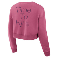 Pink St. Louis Cardinals Fanatics Women's Studio Cropped Pullover Sweatshirt