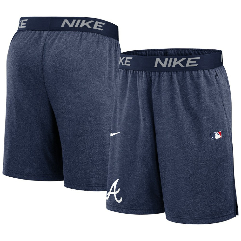 Navy Atlanta Braves Nike Authentic Collection Performance Knit Shorts