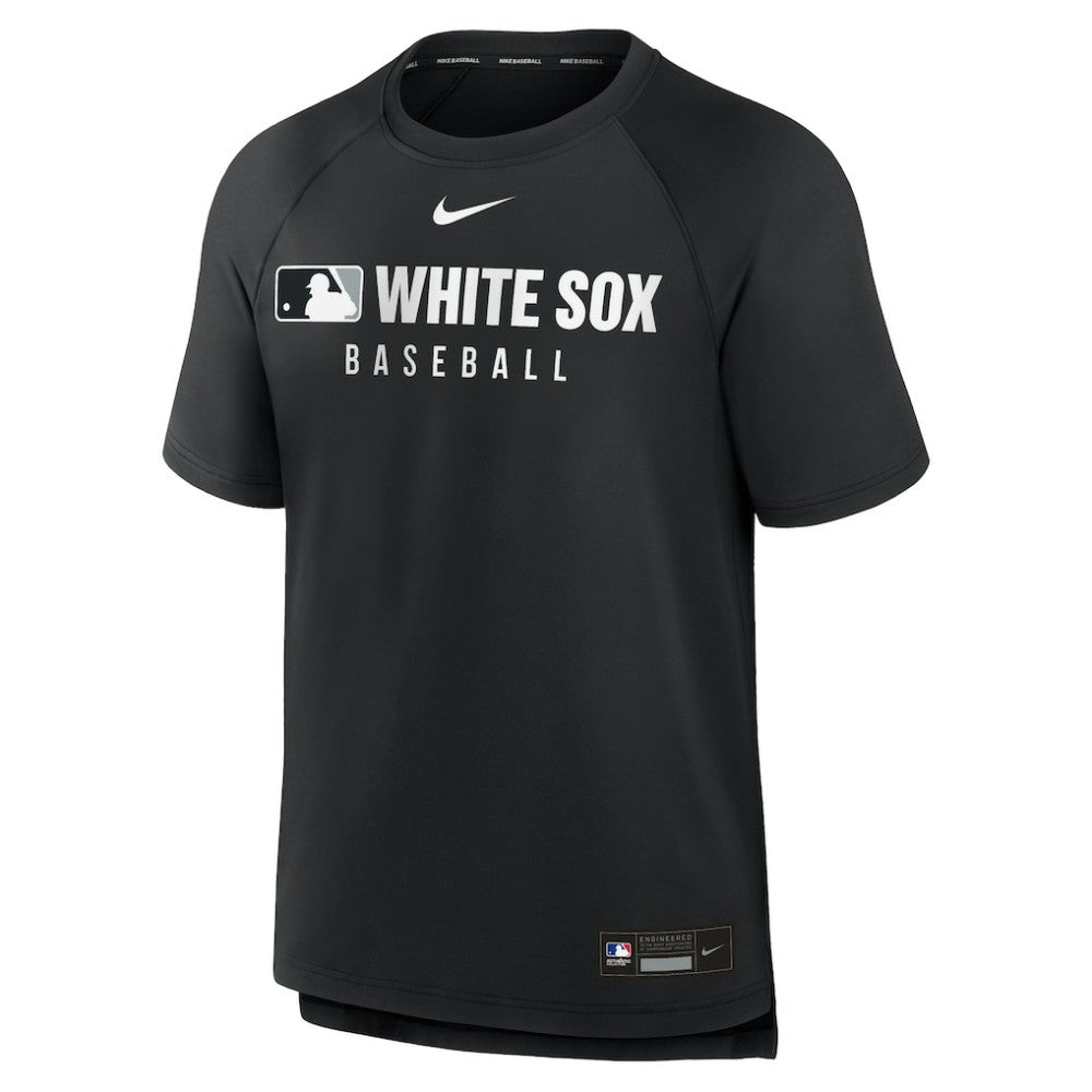 Black Chicago White Sox Nike Authentic Collection Pregame Raglan Dri-FIT T-Shirt