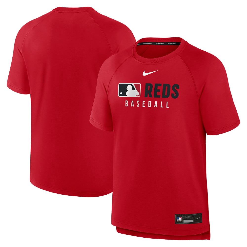 Red Cincinnati Reds Nike Authentic Collection Pregame Raglan Dri-FIT T-Shirt