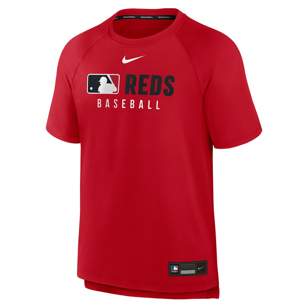 Red Cincinnati Reds Nike Authentic Collection Pregame Raglan Dri-FIT T-Shirt