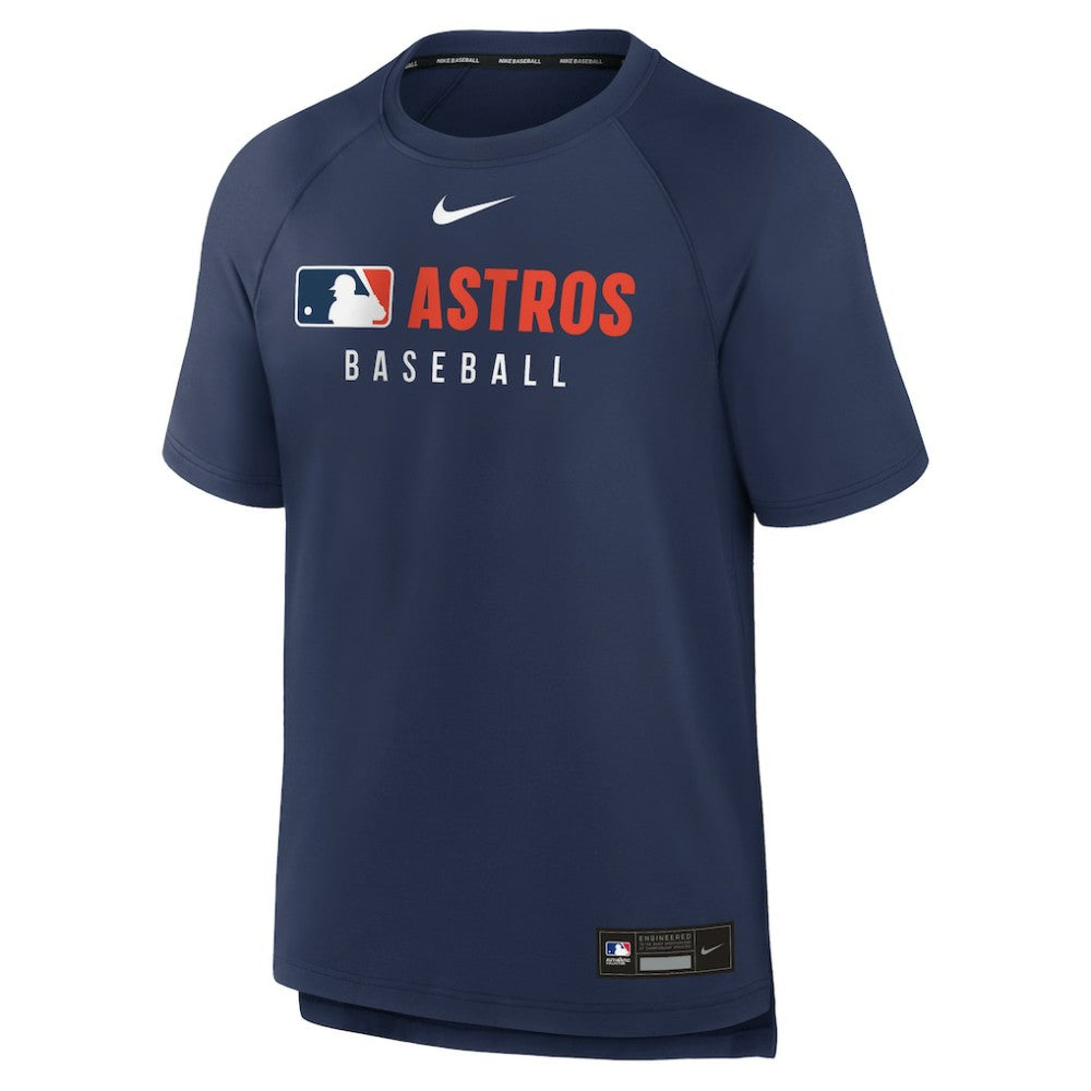 Navy Houston Astros Nike Authentic Collection Pregame Raglan Dri-FIT T-Shirt