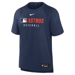 Navy Houston Astros Nike Authentic Collection Pregame Raglan Dri-FIT T-Shirt