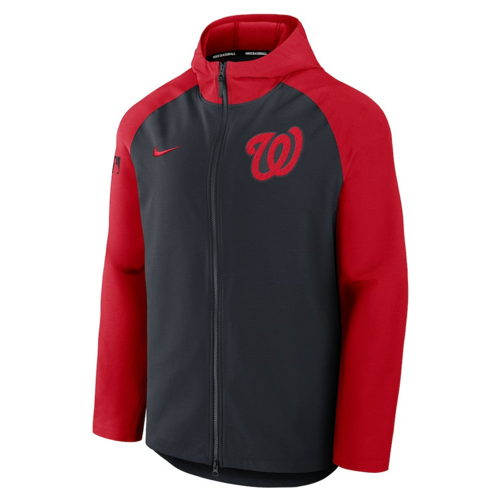 Navy/Red Washington Nationals Nike Authentic Collection Raglan Performance Full-Zip Jacket