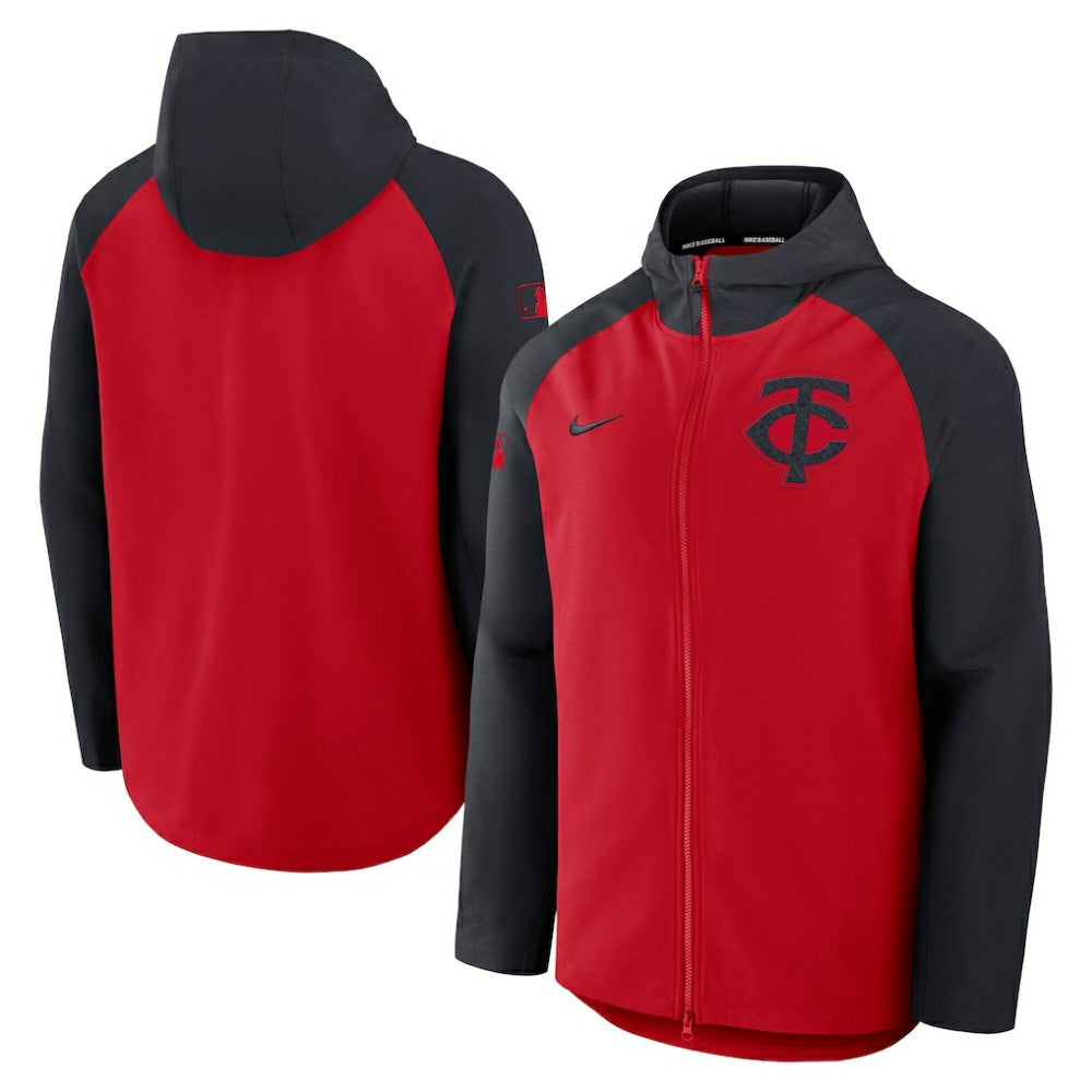 Red/Navy Minnesota Twins Nike Authentic Collection Raglan Performance Full-Zip Jacket