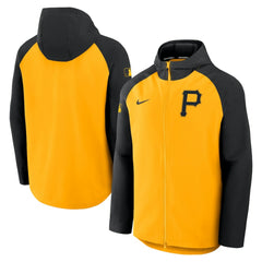 Gold/Black Pittsburgh Pirates Nike Authentic Collection Raglan Performance Full-Zip Jacket