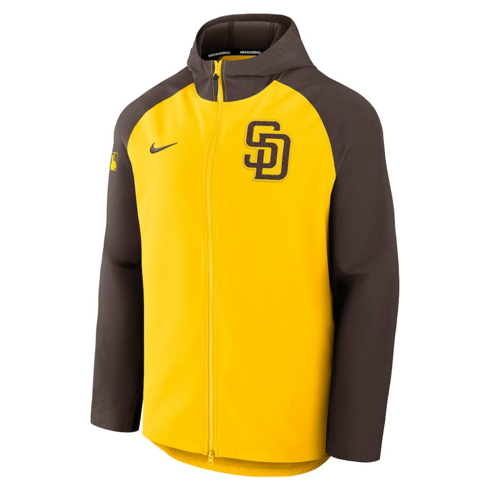 Gold/Brown San Diego Padres Nike Authentic Collection Raglan Performance Full-Zip Jacket