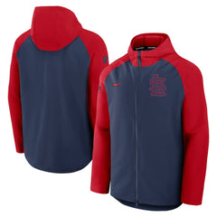 Navy/Red St. Louis Cardinals Nike Authentic Collection Raglan Performance Full-Zip Jacket