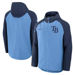 Light Blue/Navy Tampa Bay Rays Nike Authentic Collection Raglan Performance Full-Zip Jacket