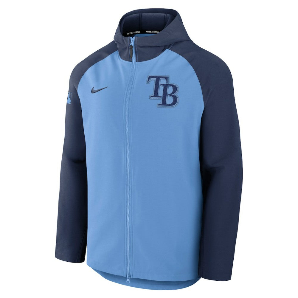 Light Blue/Navy Tampa Bay Rays Nike Authentic Collection Raglan Performance Full-Zip Jacket