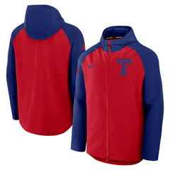 Red/Royal Texas Rangers Nike Authentic Collection Raglan Performance Full-Zip Jacket