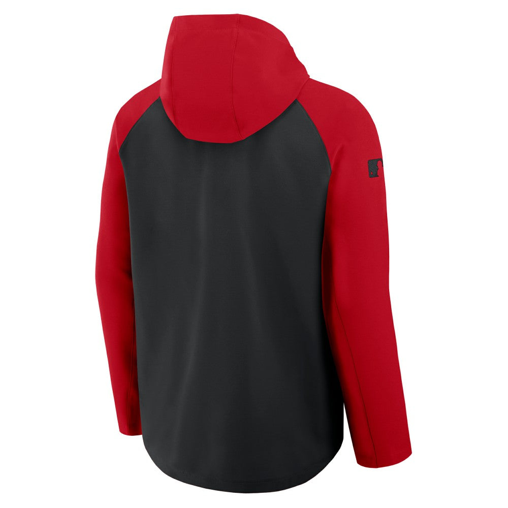 Black/Red Cincinnati Reds Nike Authentic Collection Raglan Performance Full-Zip Jacket