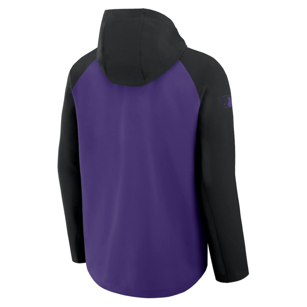 Purple/Black Colorado Rockies Nike Authentic Collection Raglan Performance Full-Zip Jacket