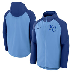 Light Blue/Royal Kansas City Royals Nike Authentic Collection Raglan Performance Full-Zip Jacket