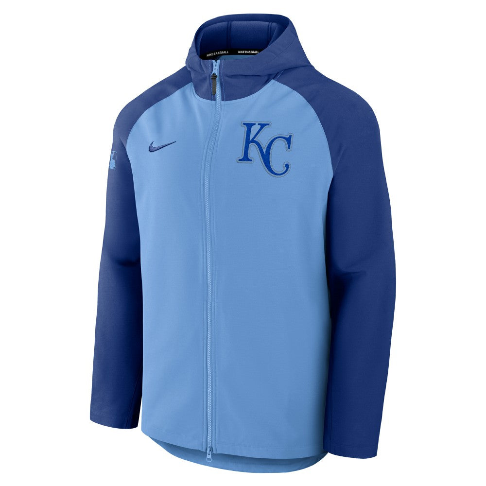 Light Blue/Royal Kansas City Royals Nike Authentic Collection Raglan Performance Full-Zip Jacket