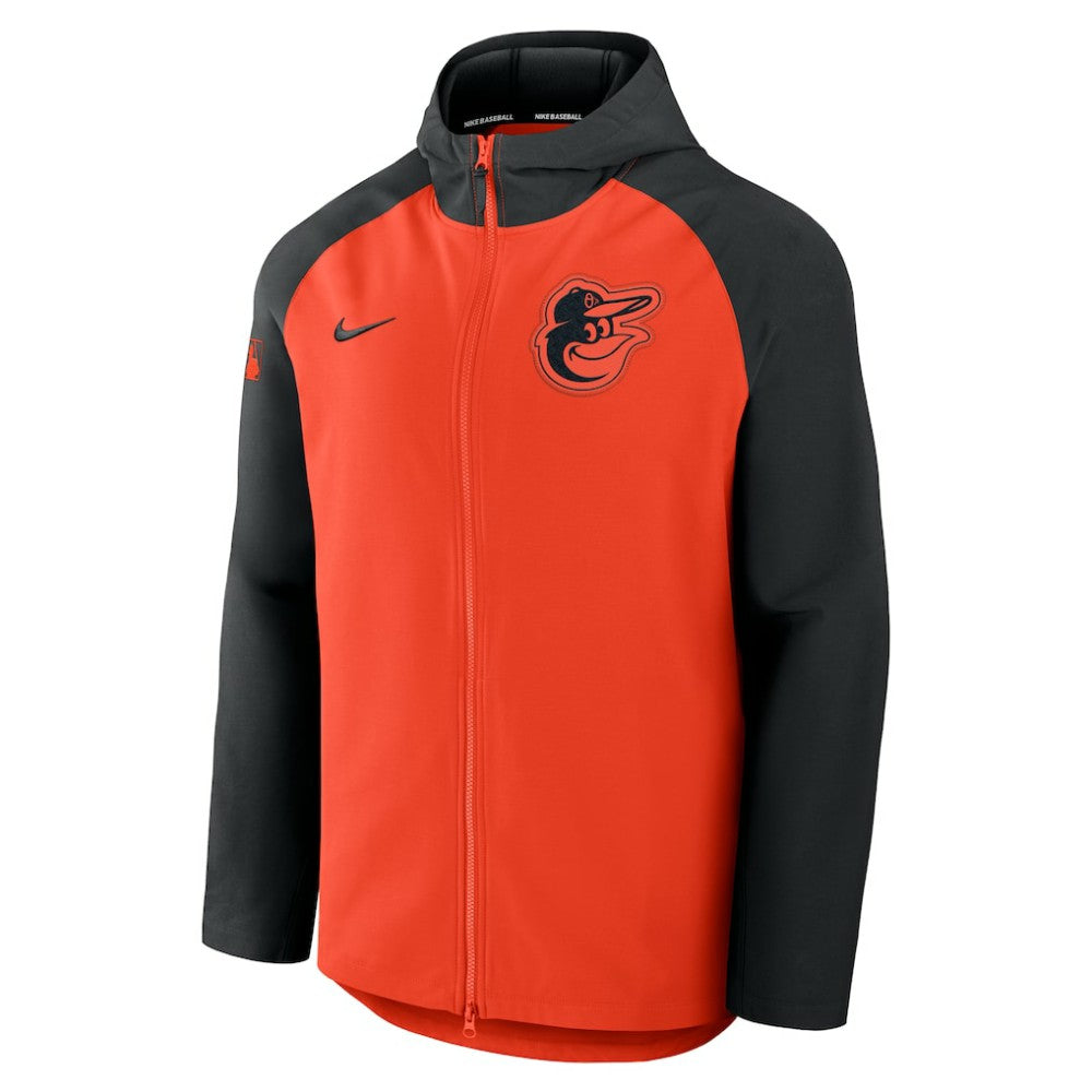Orange/Black Baltimore Orioles Nike Authentic Collection Raglan Performance Full-Zip Jacket