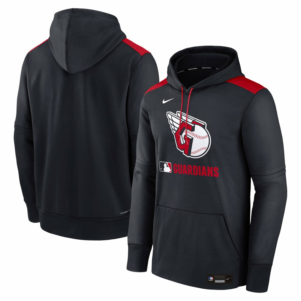 Navy Cleveland Guardians Nike Authentic Collection Performance Pullover Hoodie