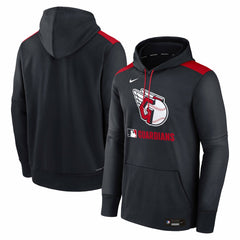 Navy Cleveland Guardians Nike Authentic Collection Performance Pullover Hoodie