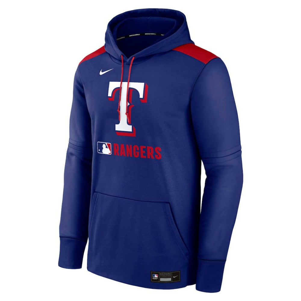 Royal Texas Rangers Nike Authentic Collection Performance Pullover Hoodie
