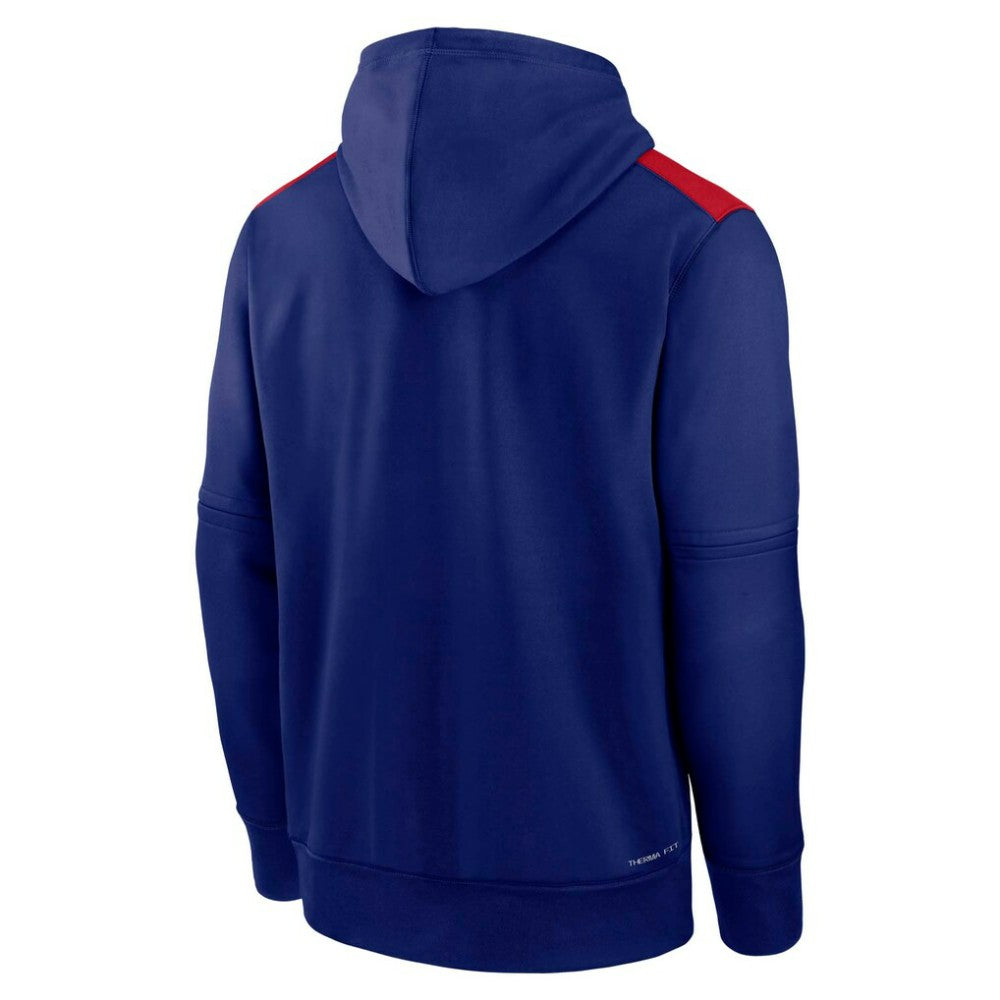 Royal Texas Rangers Nike Authentic Collection Performance Pullover Hoodie