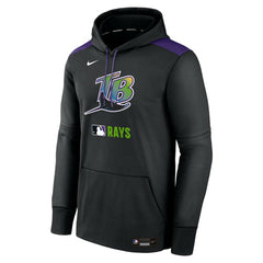 Black Tampa Bay Rays Nike Authentic Collection Performance Pullover Hoodie