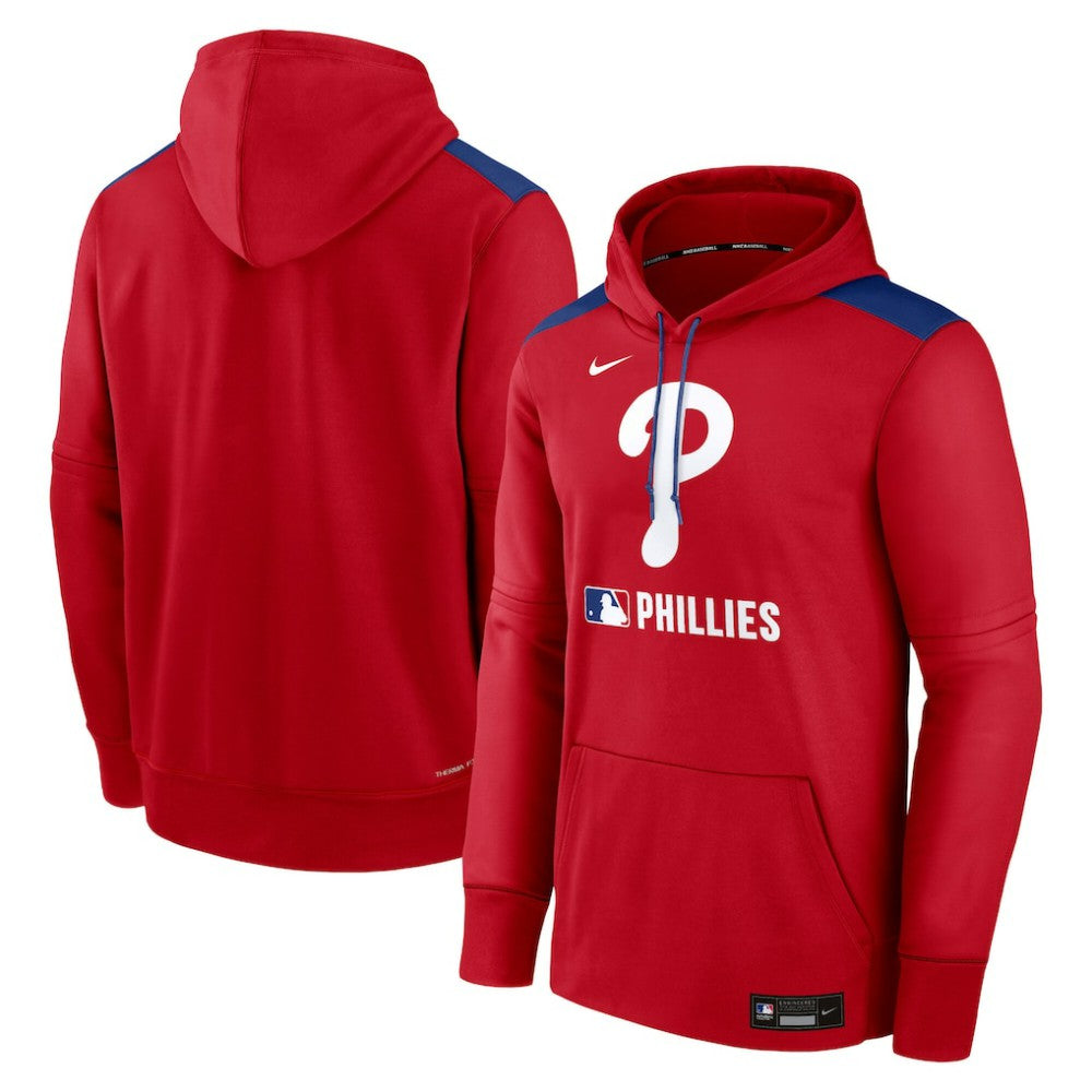 Red Philadelphia Phillies Nike Authentic Collection Performance Pullover Hoodie