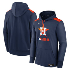 Navy Houston Astros Nike Authentic Collection Performance Pullover Hoodie