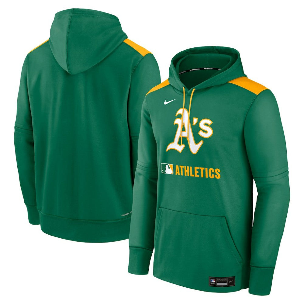 Kelly Green Athletics Nike Authentic Collection Performance Pullover Hoodie