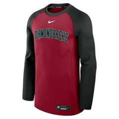 Red/Black Arizona Diamondbacks Nike Authentic Collection Game Time Raglan Dri-FIT Long Sleeve T-Shirt