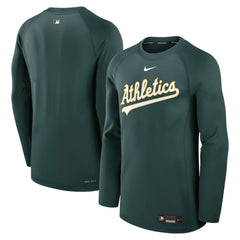 Green Athletics Nike Authentic Collection Game Time Raglan Dri-FIT Long Sleeve T-Shirt