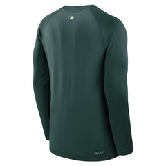 Green Athletics Nike Authentic Collection Game Time Raglan Dri-FIT Long Sleeve T-Shirt