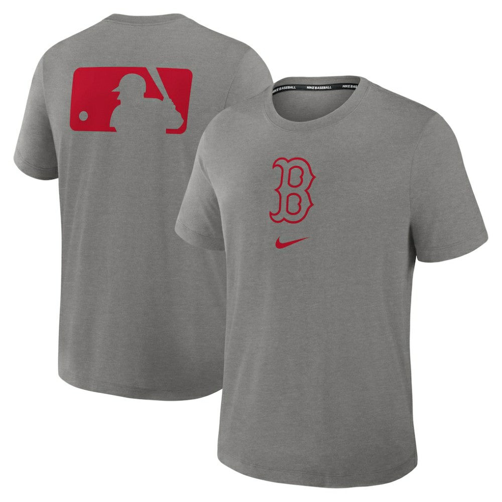 Heather Charcoal Boston Red Sox Nike Authentic Collection Early Work Tri-Blend Dri-FIT T-Shirt