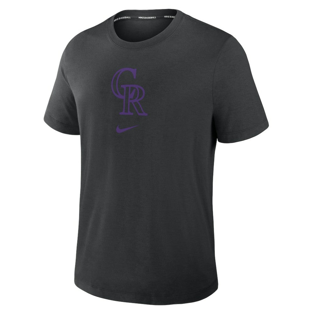 Black Colorado Rockies Nike Authentic Collection Early Work Tri-Blend Dri-FIT T-Shirt