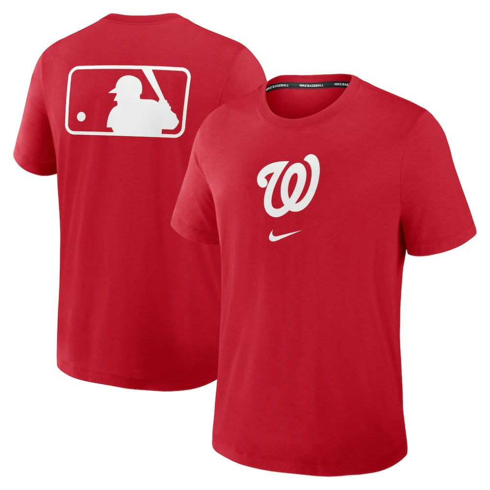 Red Washington Nationals Nike Authentic Collection Early Work Tri-Blend Dri-FIT T-Shirt