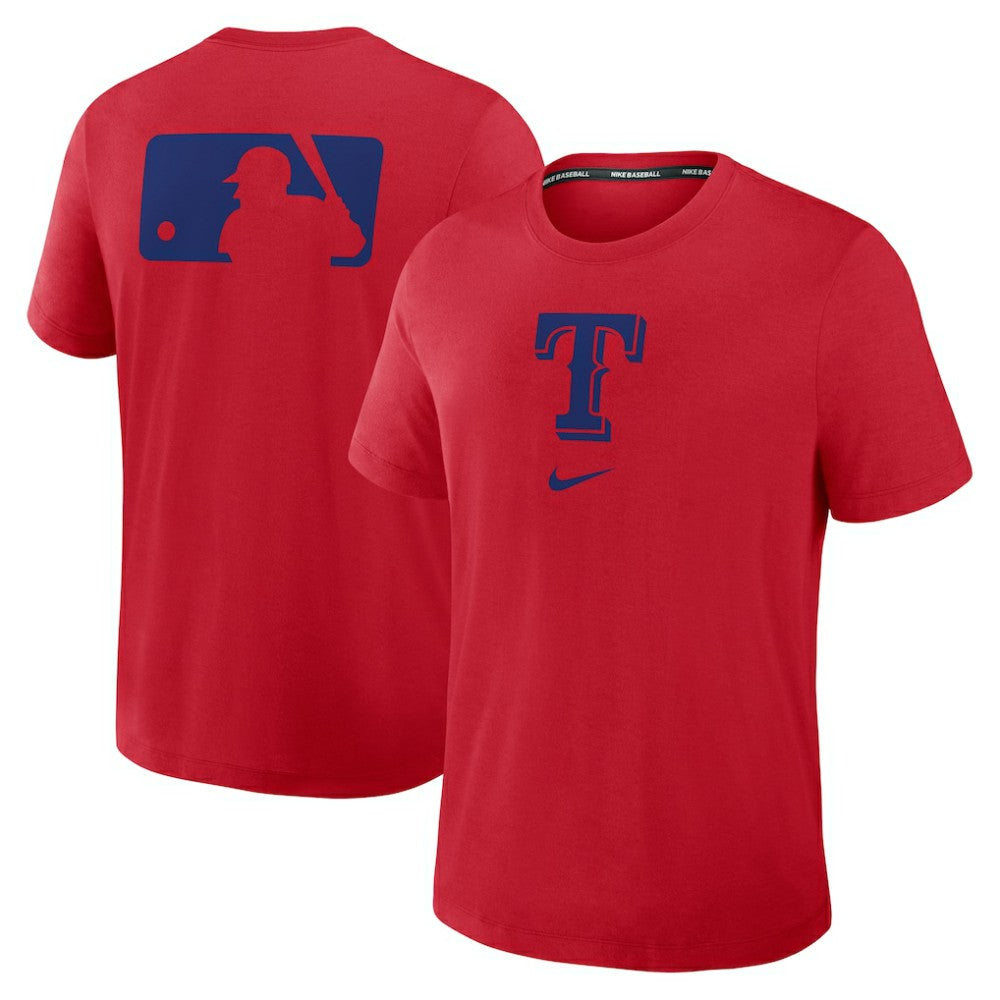 Red Texas Rangers Nike Authentic Collection Early Work Tri-Blend Dri-FIT T-Shirt