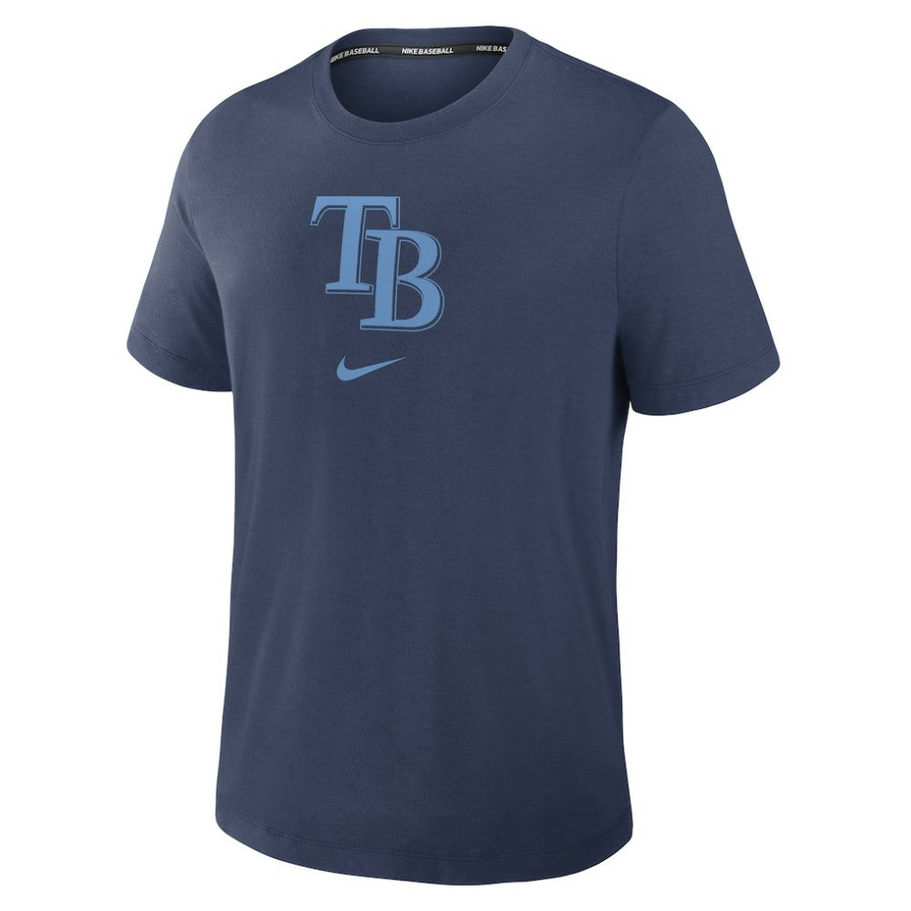 Navy Tampa Bay Rays Nike Authentic Collection Early Work Tri-Blend Dri-FIT T-Shirt