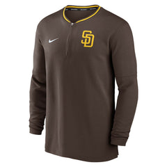 Brown San Diego Padres Nike Authentic Collection Performance Half-Zip Top