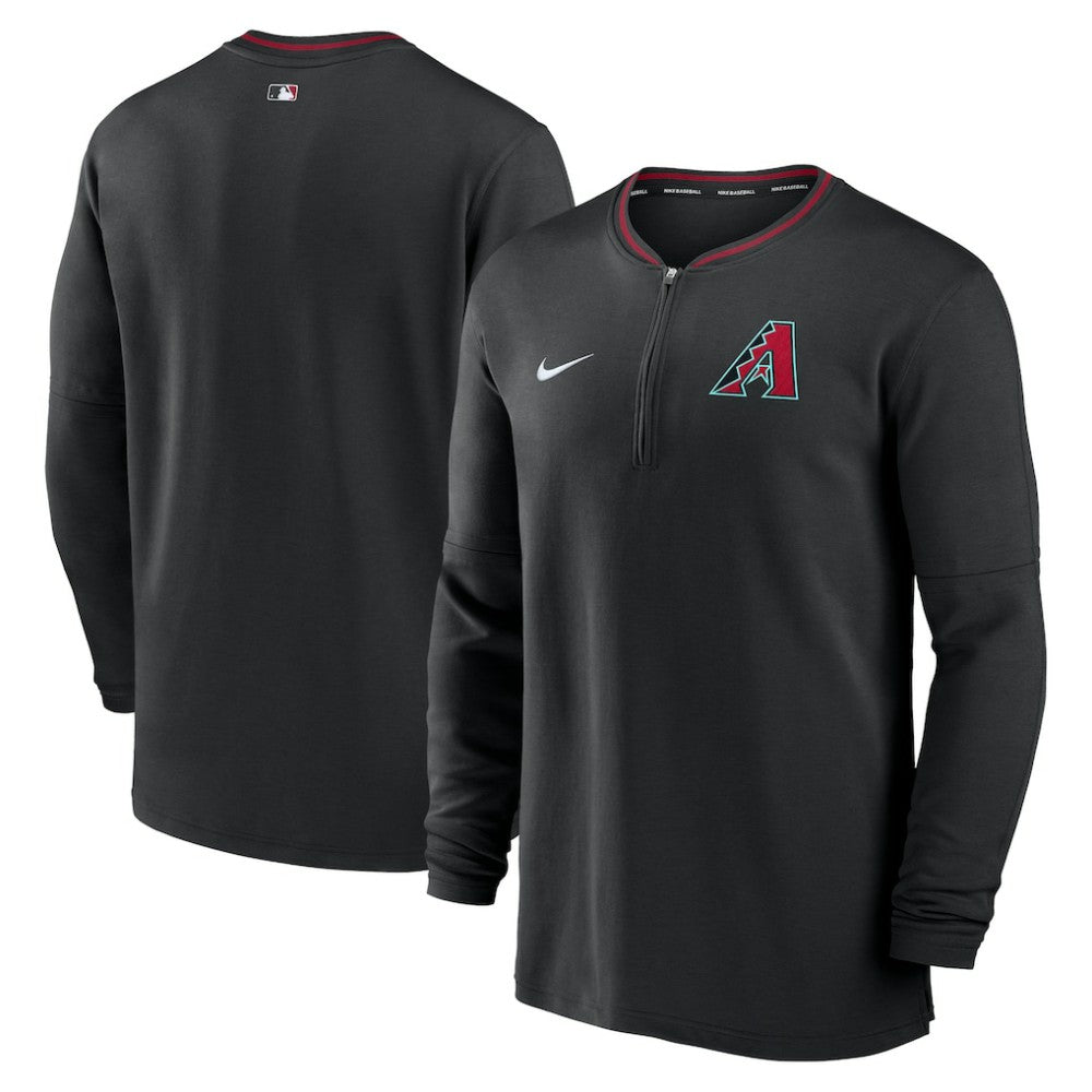 Black Arizona Diamondbacks Nike Authentic Collection Performance Half-Zip Top